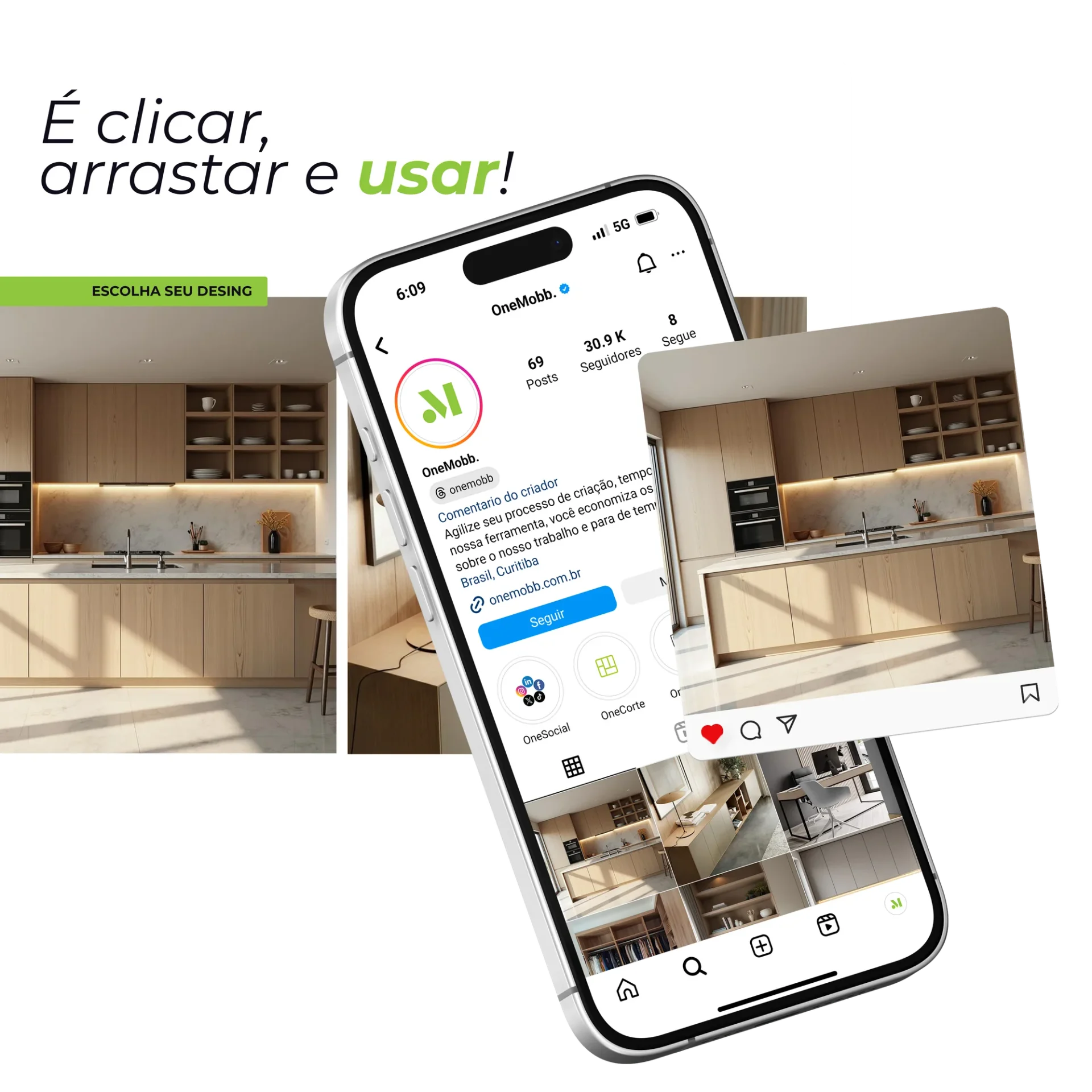 Galeria de inspiração OneSocial